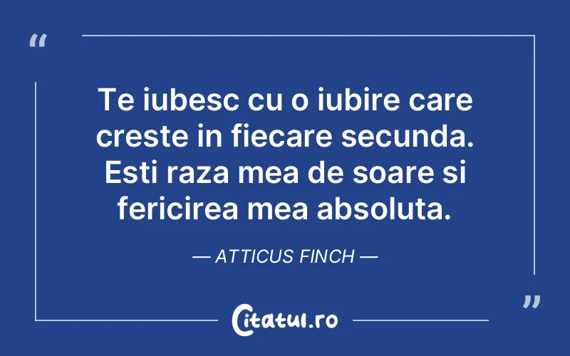 Te iubesc cu o iubire care creste in fiecare secun...